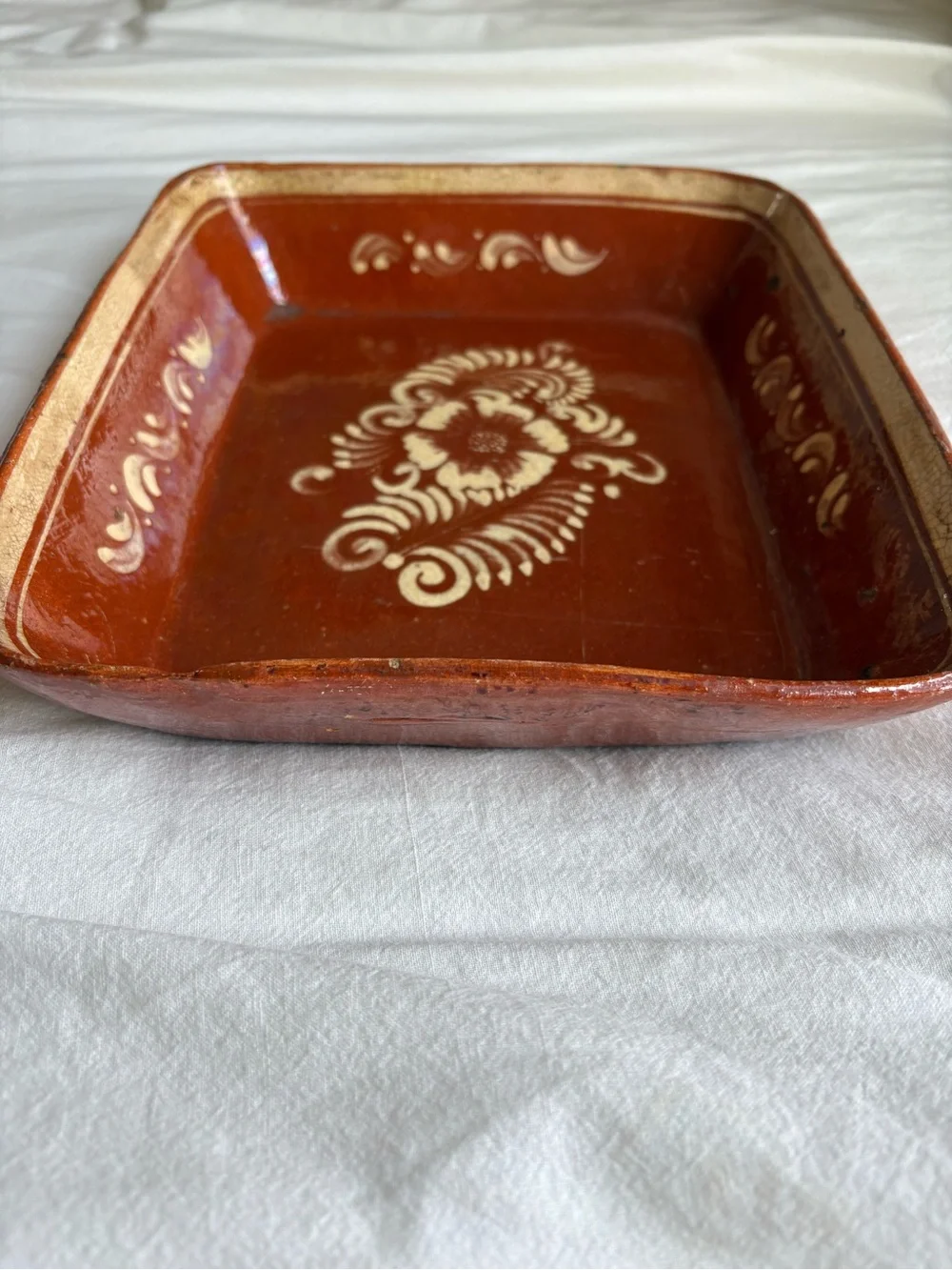 Antique Vintage Handmade Redware